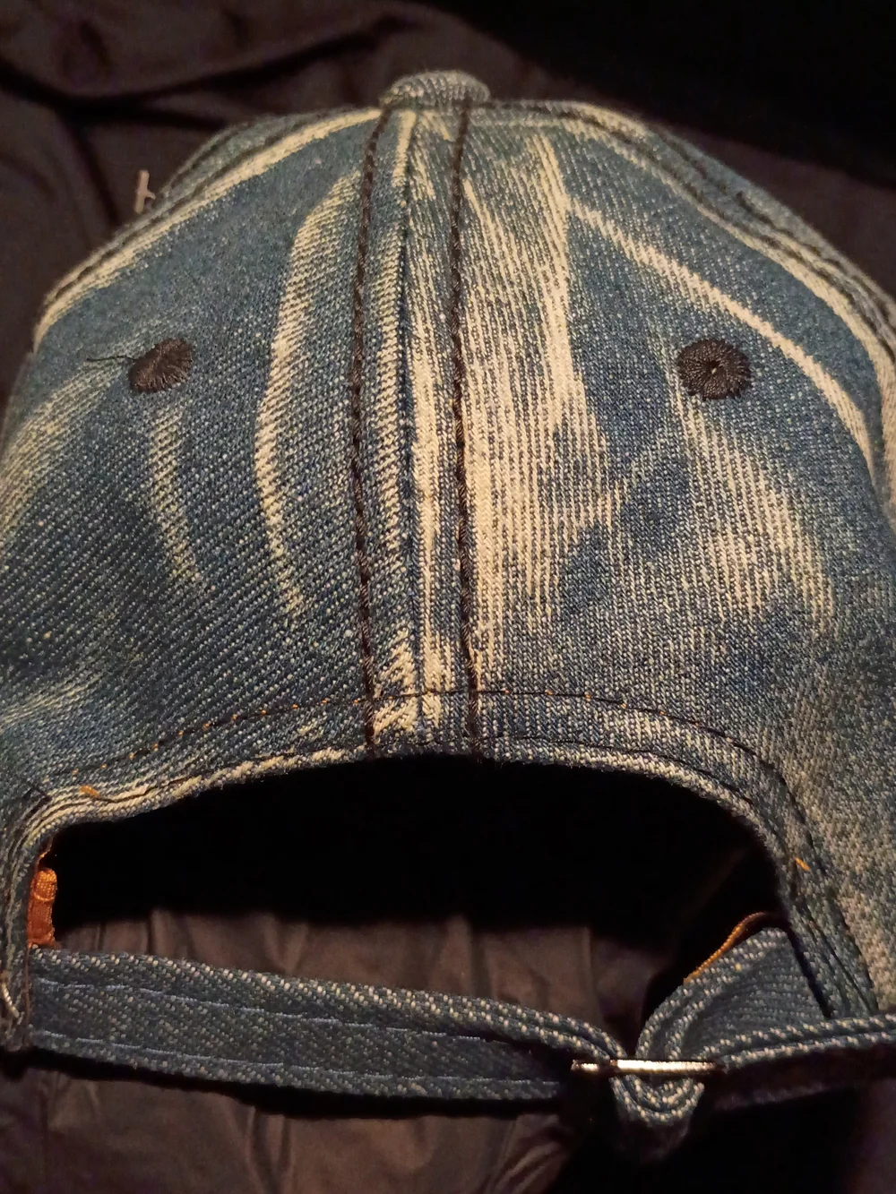 Embellished Denim Star Baseball Cap - Blue
